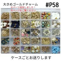 #P58 ゴールド系チャームまとめ売り〈大〉