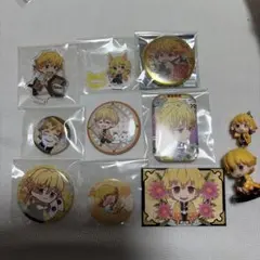 鬼滅の刃 我妻善逸 缶バッジ アクスタ フィギュア グッズ大量 まとめ売り