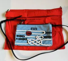 BARBARA RIHL クラッチ、ショルダー2wayバッグ青 赤