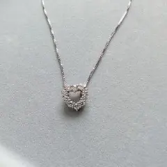 レディース　ハートキュービックジルコニア ネックレス