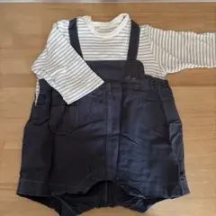 重ね着風 ボーダー柄 70