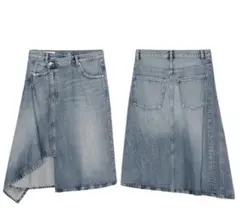 ZARA ザラ TRFアシメデニムミディスカート S 完売品のサムネイル