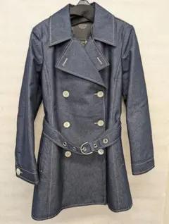 【COACH】デニム ダブルブレスト トレンチコート レディース L