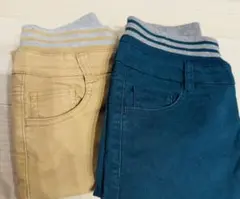 キッズパンツ 120cm 2本セット ウエストゴム 長ズボン 男の子 まとめ売りのサムネイル