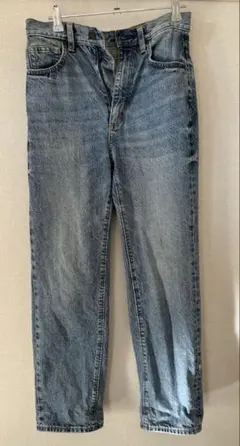 GU デニム　ハイウエストストレートジーンズ　Sサイズ