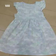 ユニコーン柄ノースリーブワンピース 100