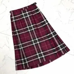 オニールオブダブリン ウール100% ラップ スカート チェック柄 ピンク系