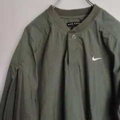 モ*ポ様 ナイキゴルフ ナイロンジャケット プルオーバー カーキ スウォッシュ
