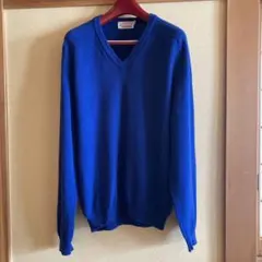 ラムウール Vネックセーター　made in England