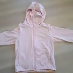 ユニクロ　エアリズムUVカットメッシュパーカー　ピンク　110