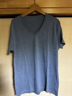 最安値美品送料無料GUジーユーVネックTシャツ ブルー M2枚セット