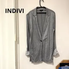 INDIVI テーラードジャケット グレー 40のサムネイル