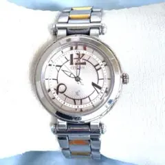 美品❣クロッシーxC❣電波ソーラー　金色の大柄な数字　白文字盤　H336 稼働