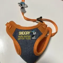 SNOOPYデニムオレンジハーネスリードセットXSのサムネイル
