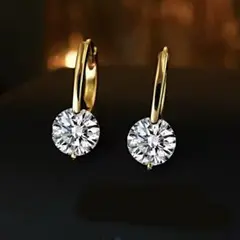 最高級モアサナイトダイヤ　キラキラ　フープピアス　1.5カラット 7mm