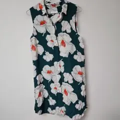 美品♡EQUIPMENT フラワープリント ノースリーブワンピース 【M】
