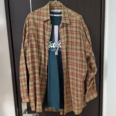最強コンビ!!! PHAT FARM長袖ネルシャツMサイズと濃緑TシャツLサイズのサムネイル