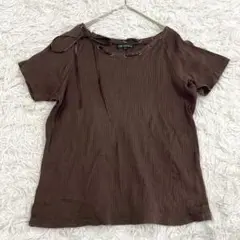 23区 ニジュウサンク 半袖カットソー tシャツ 2XL 44サイズ ブラウンのサムネイル