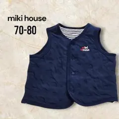 nana様専用 ミキハウス　中綿　ベスト　クマキルティング　ネイビー