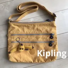 Kipling ショルダーバッグ イエロー モンキーチャーム付