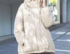 【新品】GLOBAL WORK ダウンフードブルゾン　M