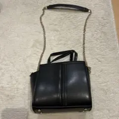 ZARA 黒 ショルダーバッグ 合成皮革