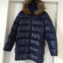 GAPネイビー ファー付き ダウンジャケット