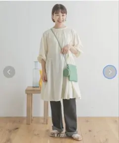 ITEMS URBANRESEARCH バックリボンティアードブラウス