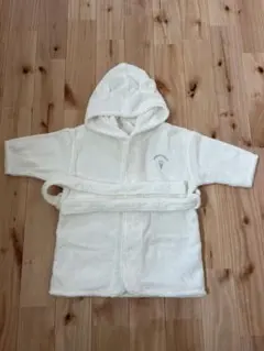 ジェラートピケ　フード付きベビーバスローブ