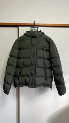 American Eagle ダウン M 美品ダークグリーンオリーブ フード付きのサムネイル