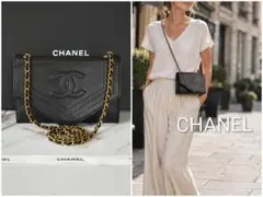 CHANEL シャネル デカココマーク チェーンショルダーバッグ ブラック 黒のサムネイル
