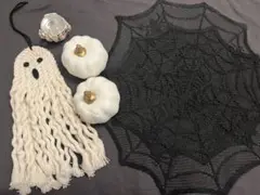 ハロウィン デコレーション インテリア 置物 お化け パンプキン 蜘蛛の巣 骸骨