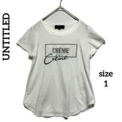 アンタイトルUNTITLED 半袖Tシャツ　レース　プリント　洗練　大人可愛い