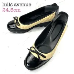 hills avenue ウェーブソール パンプス 24.5 リボン バイカラーのサムネイル