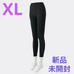 【新品未開封】GU サイドシームレスレギンス　XL ブラック黒色　10分丈タイツのサムネイル