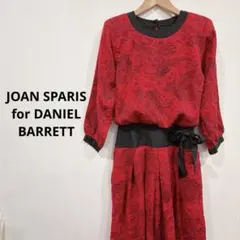 JOAN SPARKS 花柄　ワンピース 赤　ロング丈　レッド