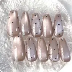 即購入OK！マグネットネイル❤︎ハートネイル❤︎ワンホンネイル❤︎バレリーナ