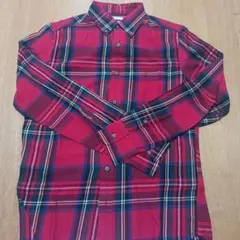 OLD NAVY スリムフィット シャツ XS レッド系チェック