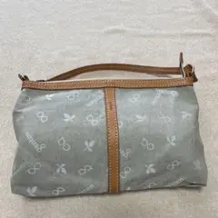 genten ゲンテン キャンバス×レザー ショルダーバッグ ベージュのサムネイル
