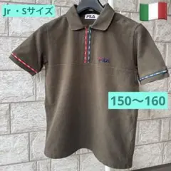 【美品✴️FILA】 鹿の子ポロシャツ カーキ Jr ・Sサイズ