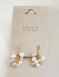 新品未使用タグ付きshuca GLOBAL WORK 2トーンパールピアスのサムネイル