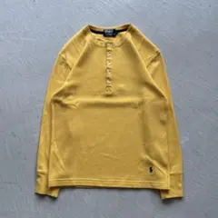 90s polo by ralph lauren ヘンリーネック サーマル 黄のサムネイル