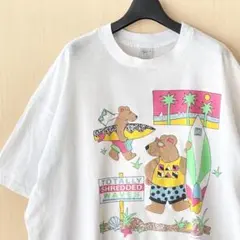 80s 90s USA製古着　ヴィンテージ　Tシャツ　　レトロポップ　サーフィン