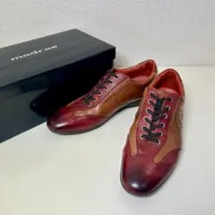 ●【美品】madras レザースニーカー ブラウン 25.0cm 箱付きのサムネイル