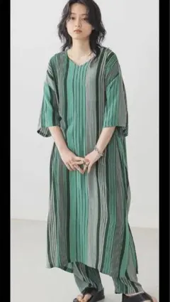 BEAMS ストライプワンピース