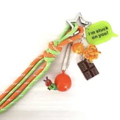 パラコード★じゃらじゃらキーホルダー　オレンジ