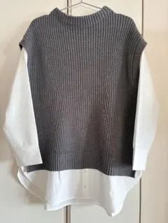 AS KNOW AS plus ベストセット風シャツ