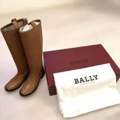 【新品未使用】BALLY ブラウンレザー ロングブーツ