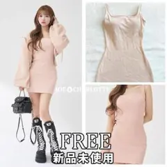 ダーリッチ darich シェイプリブカットミニワンピース ピンク FREE