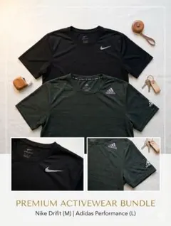 Nike & adidas スポーツTシャツ 2枚セット